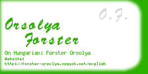 orsolya forster business card